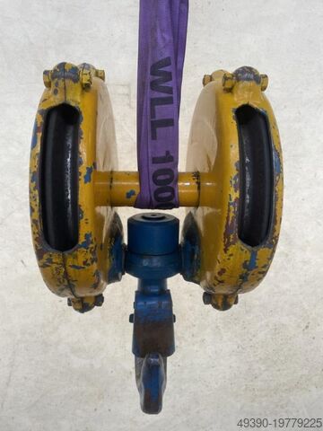 крюковая подвеска, грузовой блок, нижний блок для канатной лебедки, грузовой крюк DEMAG 2-rollig