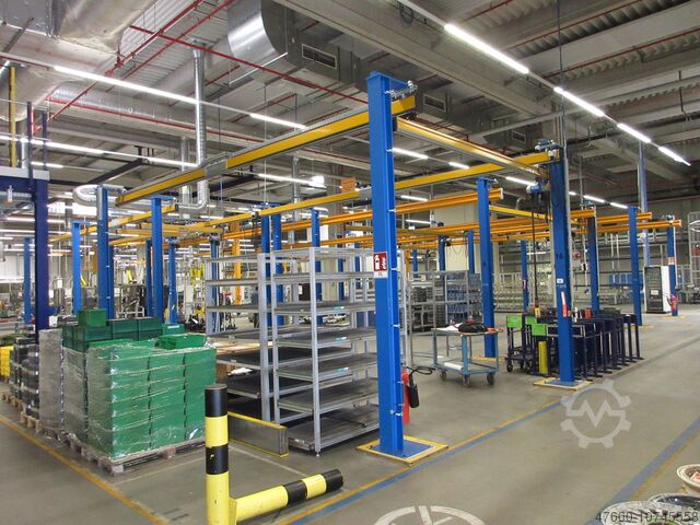 Навес для крана Крытый кран Крановая полоса ABUS - Portalkran EHB 250KG Kettenzug EHB 8x4,8m 1x 250Kg mit Kragarm Stützen