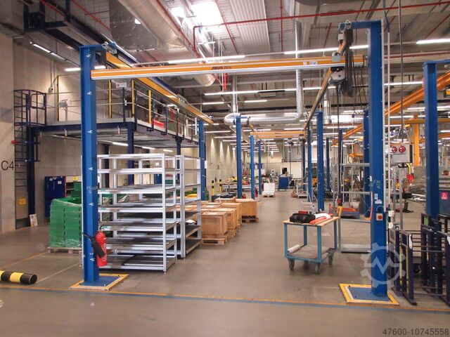 Навес для крана Крытый кран Крановая полоса ABUS - Portalkran EHB 250KG Kettenzug EHB 8x4,8m 1x 250Kg mit Kragarm Stützen