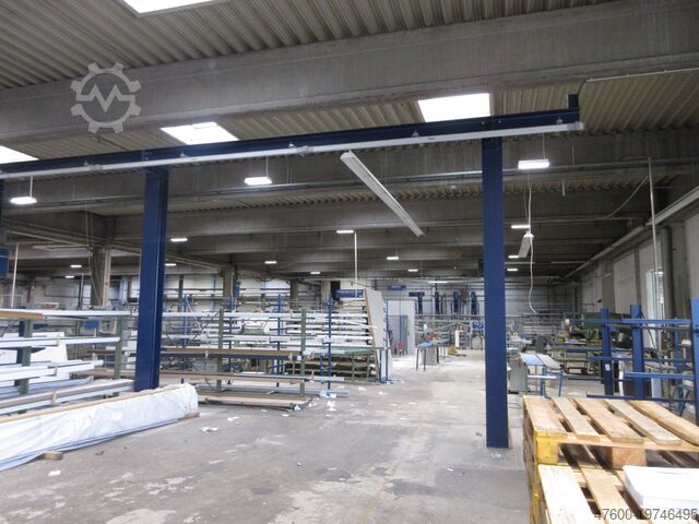 Kranhimmel мостовой кран, крановый путь, стальная конструкция Demag Portalkran Brückenkran + Stahlbau Kran Seilzug 2,5t 2500Kg L 44m x B 11,2m