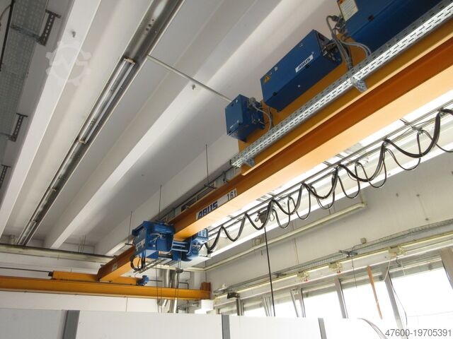 Кранхиммель мостовой кран + ходовая рельса ABUS Hallenkran Brückenkran Kran ELV Seilzug 1600Kg 1,6t B 9550mm Abuliner