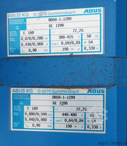 ABUS мостовой кран (кран-балка) ABUS Laufkatze Kran GM 3063  6,3 to.