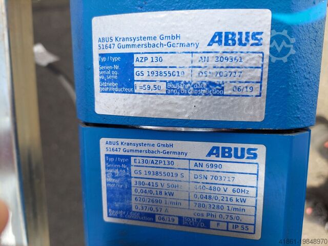 Однобалочный мостовой кран / кран для цеха ABUS ELV 3.2 T x 9090 mm