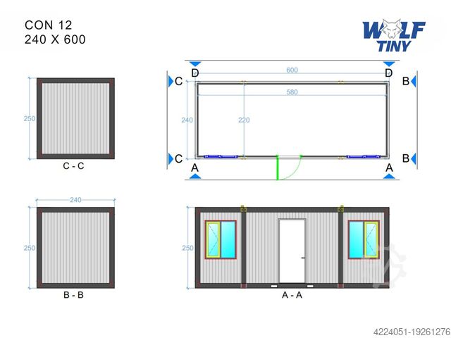 жилой контейнер Wolf Tiny Office and Living Container Con-12