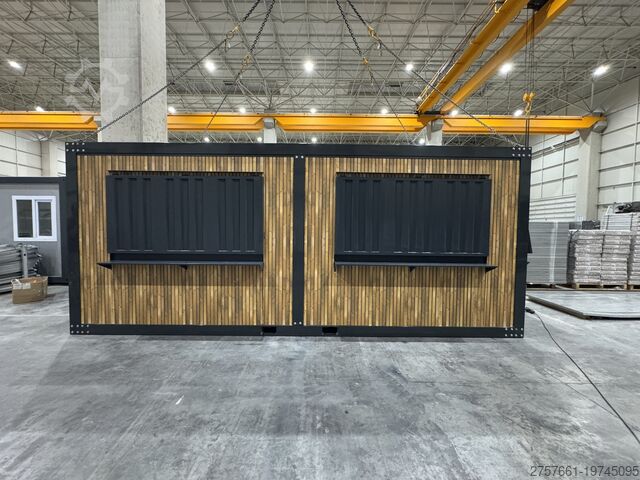 Живой контейнер Cafe Container / Bürocontainer / Baucontainer Modell IMBISS HOLZ