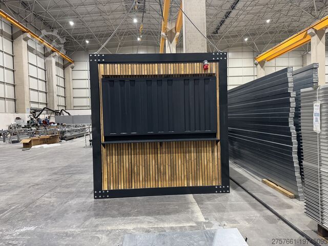 Живой контейнер Cafe Container / Bürocontainer / Baucontainer Modell IMBISS HOLZ