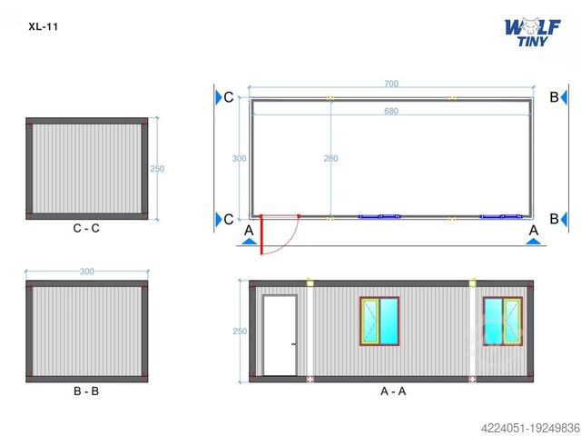 жилой контейнер Wolf Tiny Bürocontainer | Wohncontainer XL-11