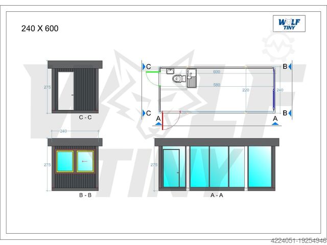 жилой контейнер Wolf Tiny Office/ Living Container, Bouwcontainer
