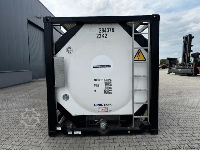 Контейнер для резервуара CIMC TOP:  2022, 20FT ISO,  25.030L, L4BN, UN Portab...