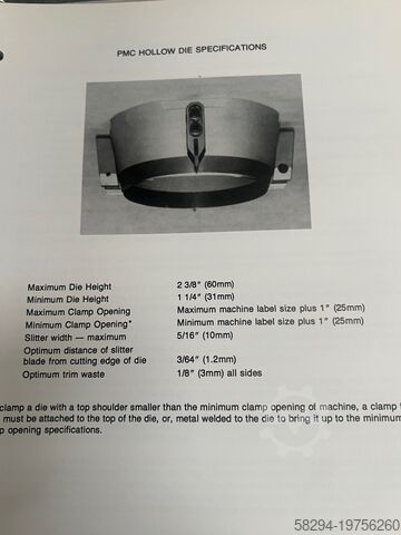 высекальный станок для этикеток PMC 200