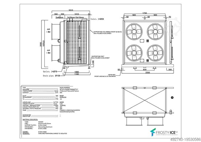 спиральный морозильник CFS 16-18-135