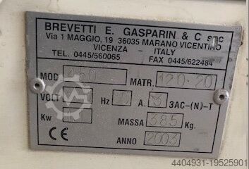 Автоматический резак со сжатым воздухом Brevetti Gasparin Mod.450