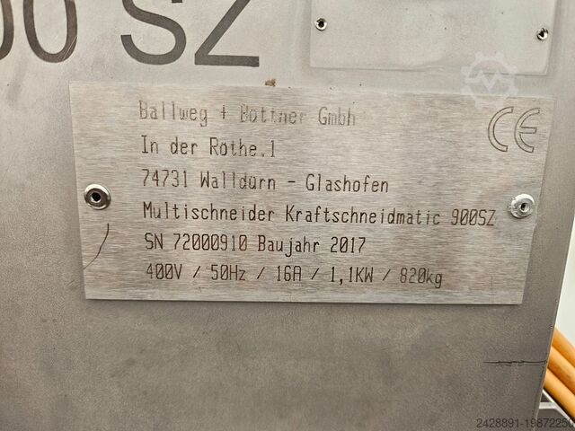Пила/резак для замороженных блоков Ballweg + Bottner Kraftschneidmatic 900 SZ