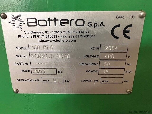 стол для резки стекла Bottero 100BLC-G