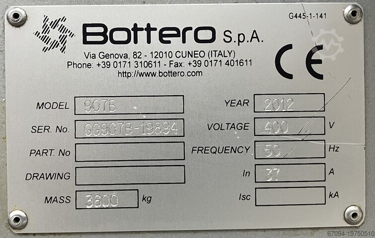 станок для шлифования стекла Bottero 907 B