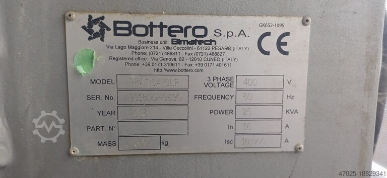 Обрабатывающий центр CNC Floatglas Bearbeitungszentrum Bottero Practica