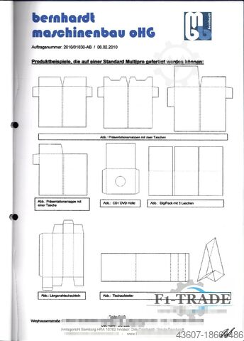 Машина для склеивания складных коробок / фальцевально-склеивающая машина Bernhardt FKB 700