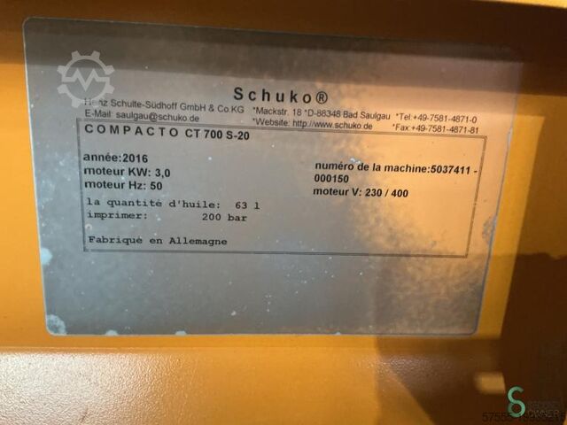 Брикетный пресс Schuko Compacto CT 700 S-20 2017 Schuko Compacto CT 700 S-20 Compacto