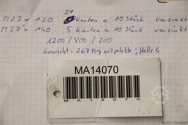 Винты с шестигранной головкой M27 240 кг Cleff 8.8 div Größen verzinkt