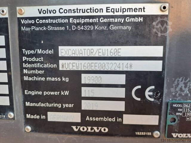 Колесный экскаватор Volvo EW160E