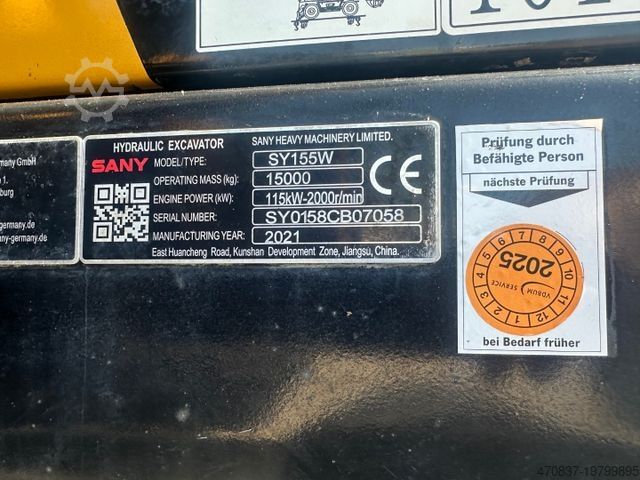 Колёсный экскаватор SANY SY 155 W / hydr. SEW / 1 x Grabenlöffel