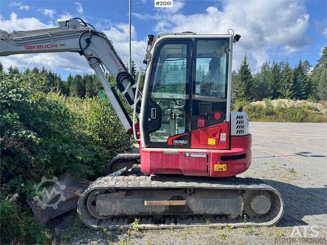 Гусеничный экскаватор Takeuchi TB280FR Tracked excavator w/ Rototilt and 2 bucket
