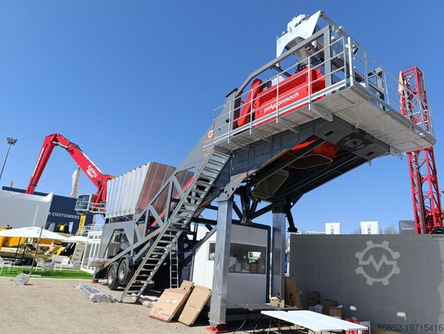 Бетоносмесительная установка Polygonmach mobile self erecting batching plant big bag loa...