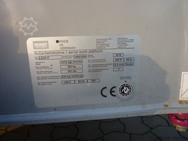 Гусеничная рабочая платформа Teupen LEO 31 T