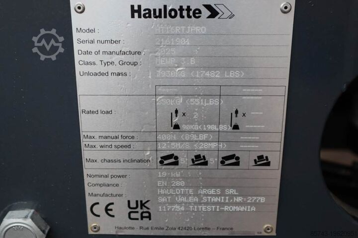 Телескопическая платформа Haulotte HT16RTJ PRO NEW / UNUSED, Guarantee! Diesel, 4x4x4