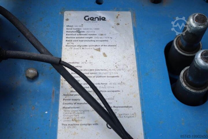 Ножничный подъемник Genie GS1932 Electric, Working Height 7.8 m, 227kg Capac