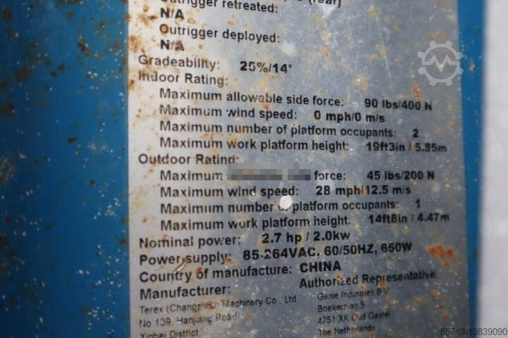 Ножничный подъемник Genie GS1932 E-Drive Several In Stock, 8m Working Height