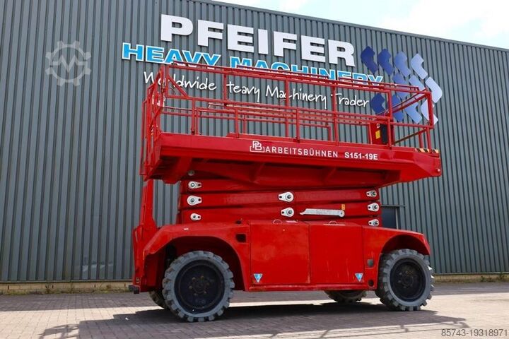 Ножничный подъемник PB LIFT S151-19E 4x4 Electric, 4x4 Drive, 15m Working