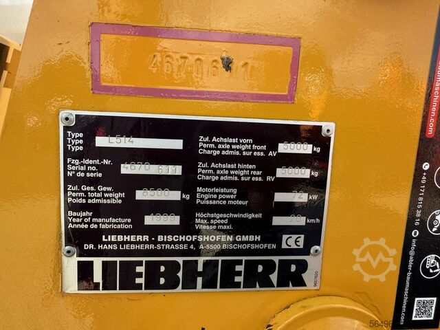 Колесный погрузчик Liebherr L514 Stereo Radlader Gabel Schaufel SW