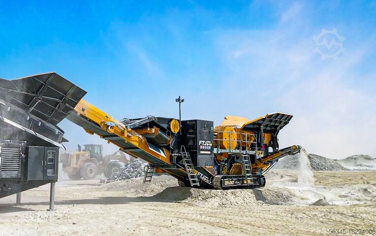 дробильное оборудование FABO FTJ 1175 & FTB 1550  combination  Jaw crusher/Scalper screen combination