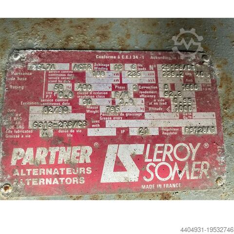 Дизель-генератор 235 KVA с двигателем Renault Leroy Somer Leroy Somer Gr-ele-occ
