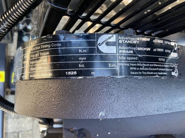 Агрегат Cummins KTA38-G5 - 1.100 kVA Generator - DPX-18814