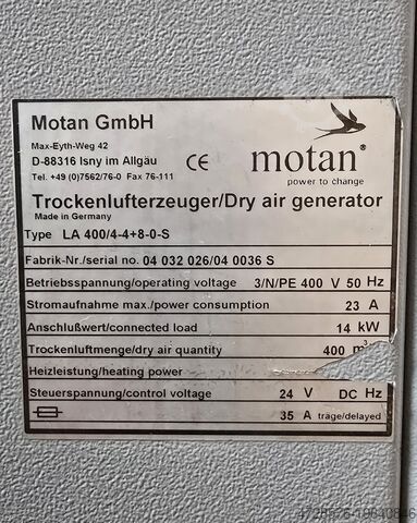 сушильная система Motan Luxor A 400 + 2x LBA 300-H