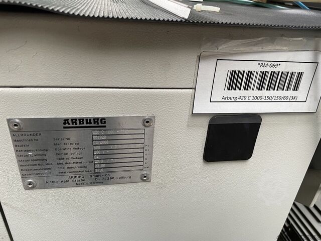 Машина для литья под давлением Arburg 420C 1000-150/150/60 3-Farben  20.092 h