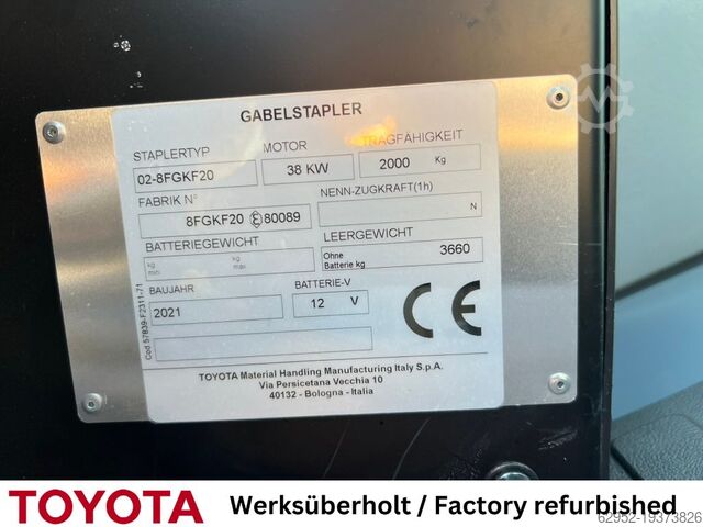 Вилочный погрузчик на сжиженном газе Toyota 02-8 FGKF 20