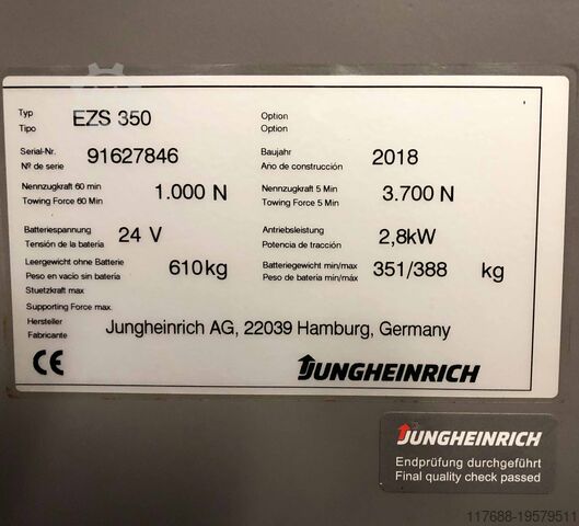 Трактор Jungheinrich EZS 350 - Service Neu - Nur 487 Std.
