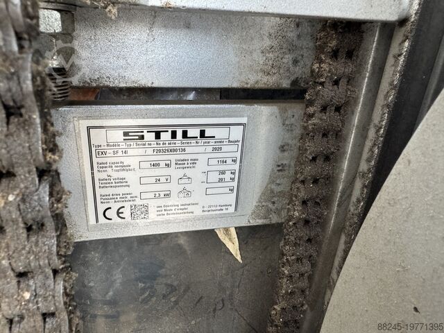 VS-22319 Электрический трехсекционный штабелер Still с начальным подъемом, 4266 мм STILL EXVSF14