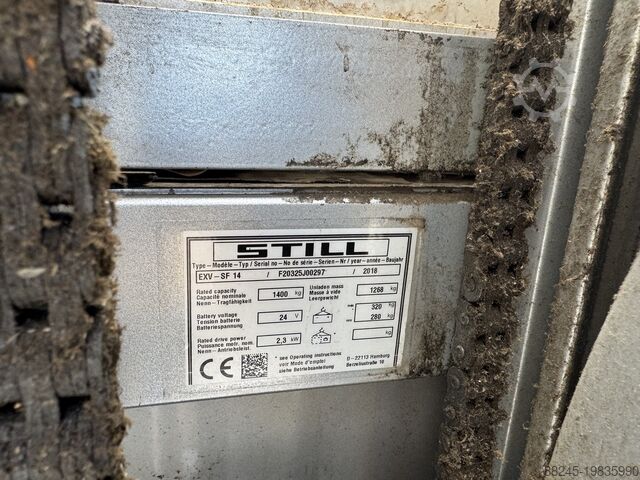 VS-22358 Электрический трехсекционный штабелер Still, свободный подъем 5.016 мм STILL EXVSF14