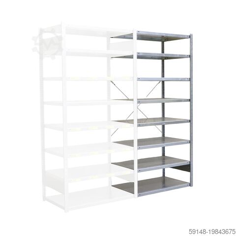 Б/у стеллаж полочный 55 секций, Ш: 1030, Г: 640, В: 2200 (мм). Kruizinga 98-536GB-AB