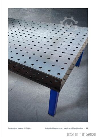 сварочный стол стол с отверстиями, сделанный в ГЕРМАНИИ Blankemeyer 2500x1400x200