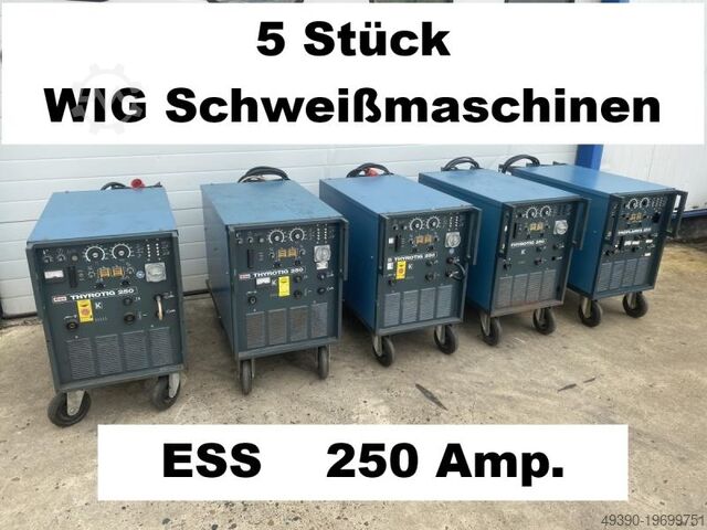Лот: 5 единиц сварочных аппаратов WIG, сварочная машина WIG ESS Thyrotig 250 + Thyroplasmma 250