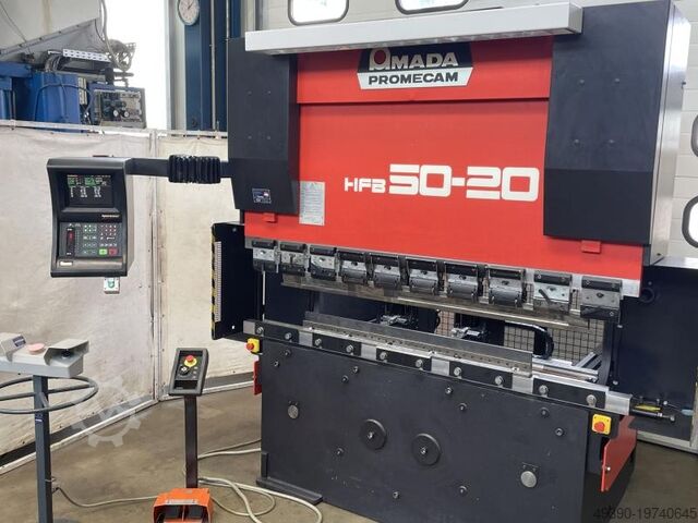 ЧПУ листогибочный пресс, машина для гибки по матрице с 8 осями, AMADA PROMECAM AMADA HFBO 50 x 2000