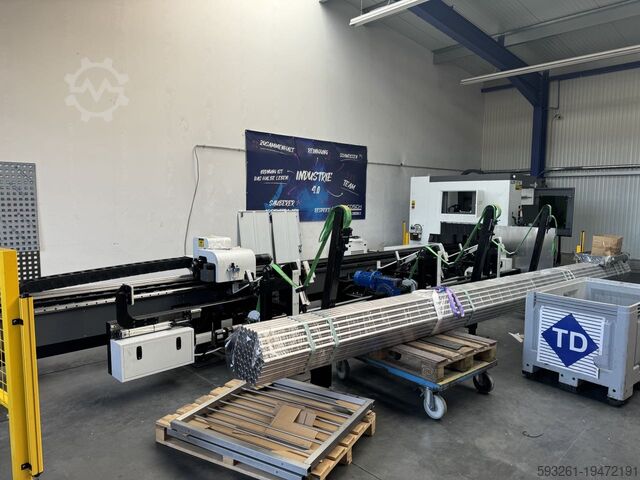 Машина для лазерной резки труб VS6012TG mit Automatisierung 1.5kw Rohrlaserschneidmaschine mit zwei Spannf