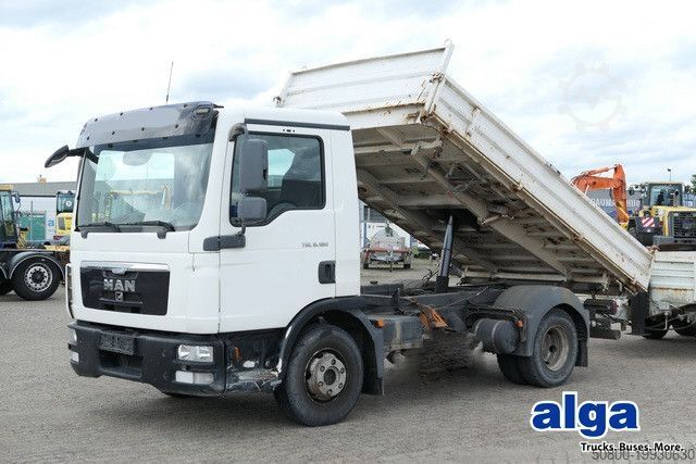 Самосвал-фургон MAN 8.180 TGL BB 4x2, Meiller, 2x AHK, 3. Sitz