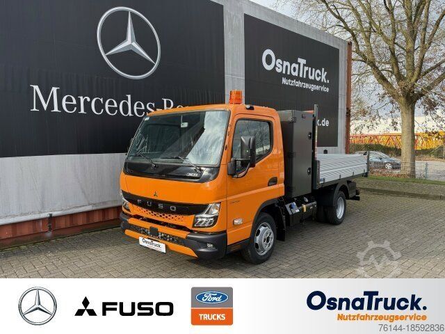 Самосвал-фургон MITSUBISHI 3C15 Hinterkipper + Box Klima,AHK 3,5t,Diff.-Sp.