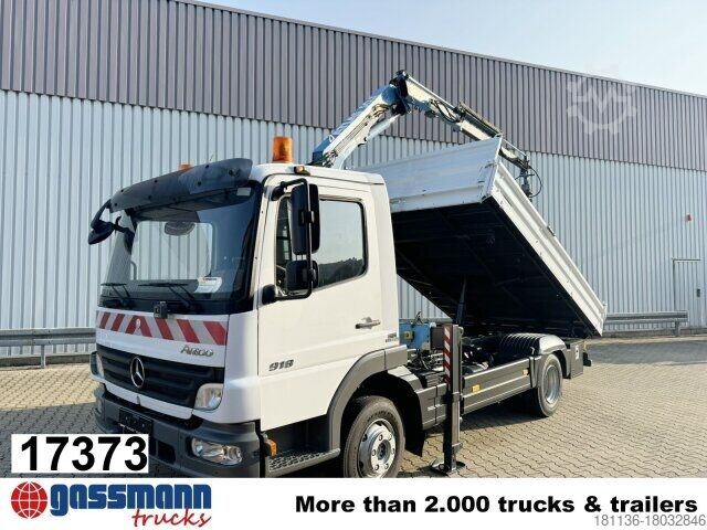 Самосвал-фургон Mercedes-Benz Atego 818 K 4x2 mit Kran Atlas AK 50.1-A2